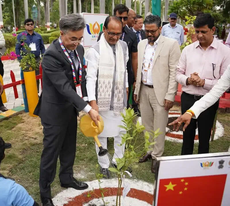 मप्र के इंदौर में ब्रिक्स देशों के कृषि मंत्रियों ने पौधरोपण कर दिया पर्यावरण संरक्षण और हरित विकास का संदेश