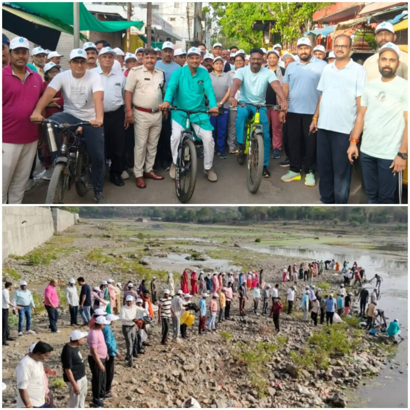 राजगढ़ःगंगा दशमी पर जिले की अनूठी पहल, साइकिल-पदयात्रा से दिया पर्यावरण संरक्षण का संदेश