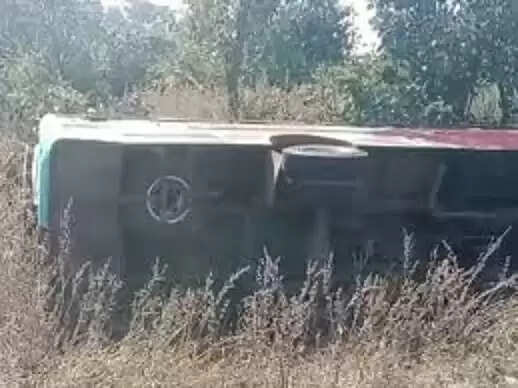 छिंदवाड़ा में यात्री बस अनियंत्रित होकर सड़क किनारे&nbsp;पलटी, 7 लोग घायल