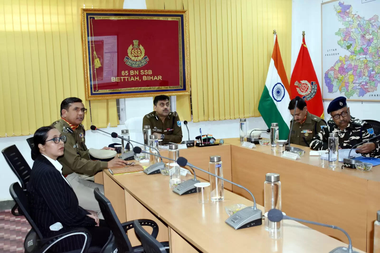 65 वाहिनी सशस्त्र सीमा बल बगहा का सीमान्त मुख्यालय के महानिरीक्षक ने किया दौरा