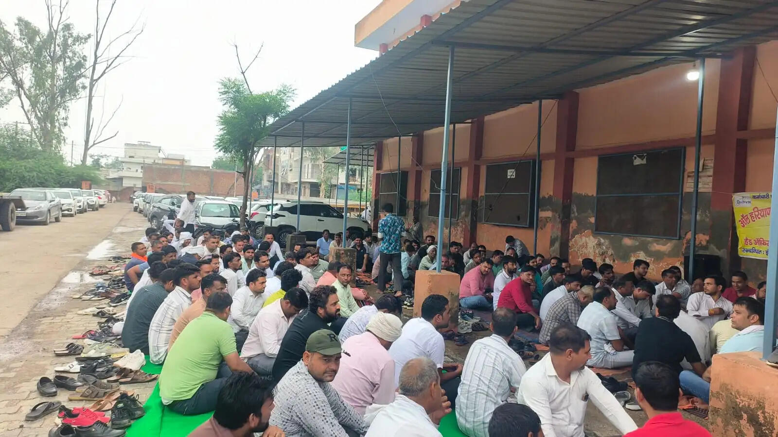 नूंह में बिजली विभाग के निजीकरण के विरोध में कर्मचारियों ने किया प्रदर्शन