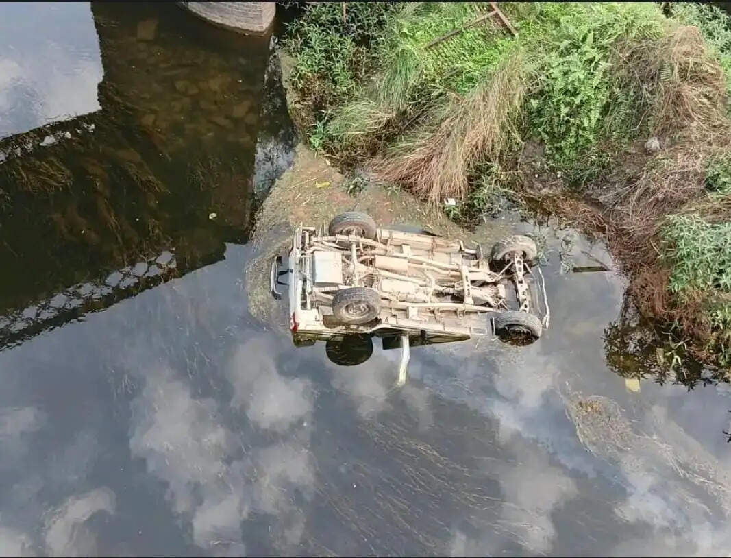 पुल की रेलिंग तोड़कर नदी में गिरी बोलेरो,चालक की मौत