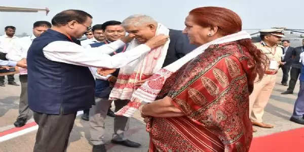 Vice President Jagdeep Dhankhar leaves for New Delhi from Guwahati