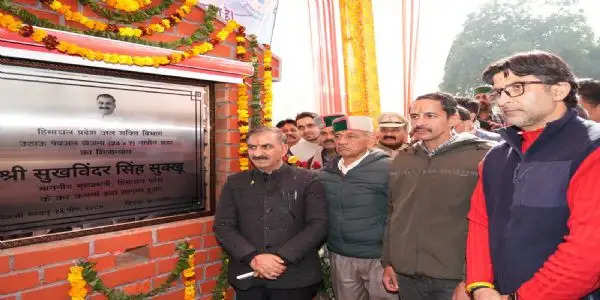 मुख्यमंत्री सुक्खू ने नादौन में रखी चार विकासात्मक परियोजनाओं की आधारशिला