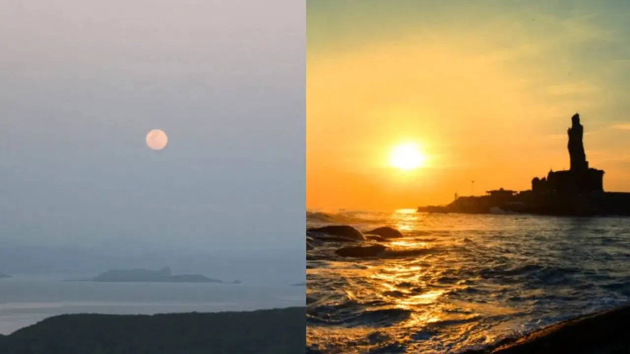कन्याकुमारी में कल दिखेगा एक ही समय पर सूर्यास्त-चंद्रमा के उदय का दुर्लभ दृश्य