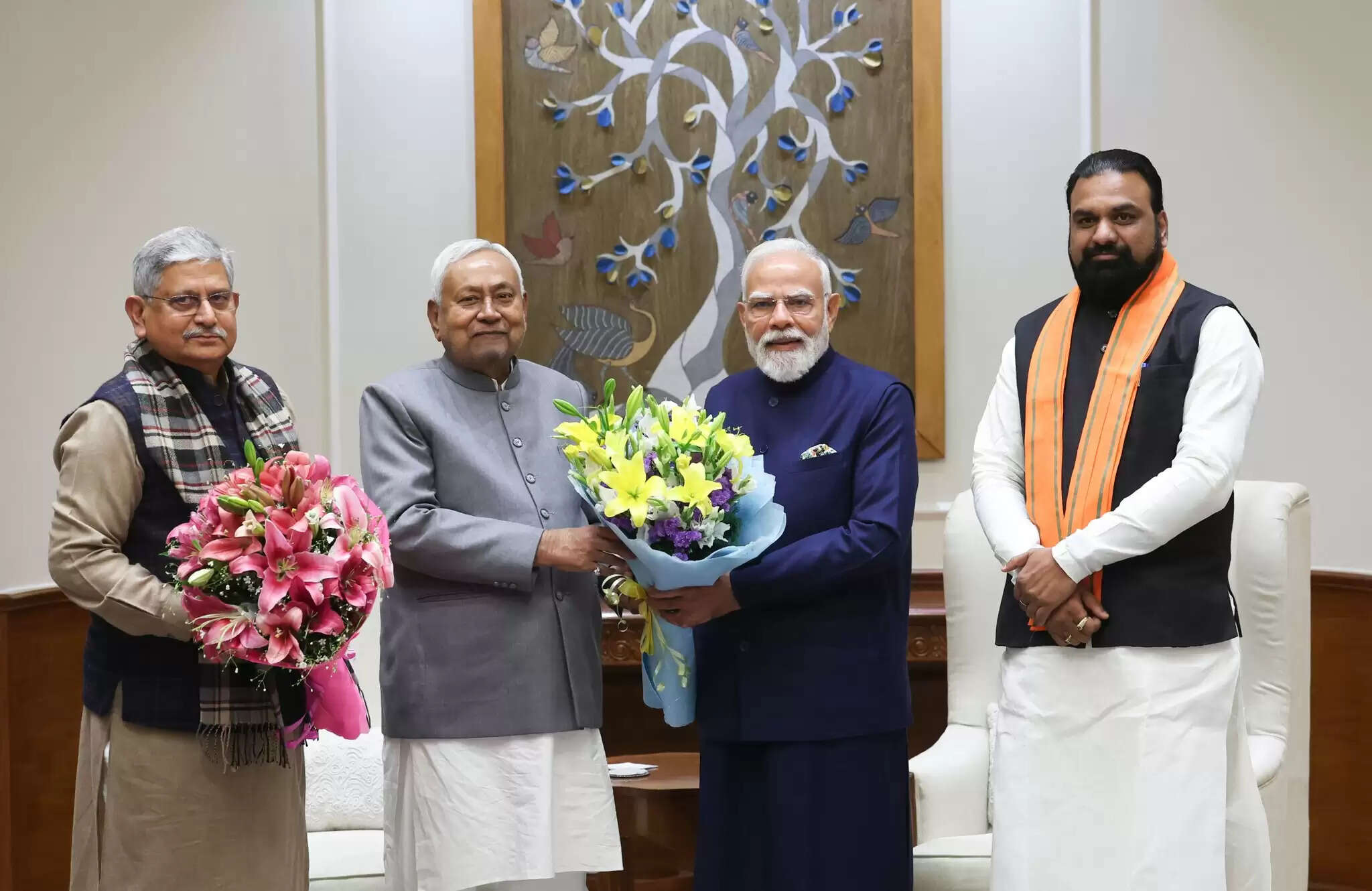 नीतीश कुमार ने मोदी और शाह से की मुलाकात