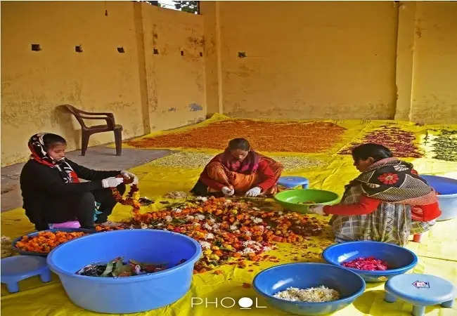 अयोध्या धाम के मंदिरों में चढ़े फूलों से बनाई जाएगी धूप