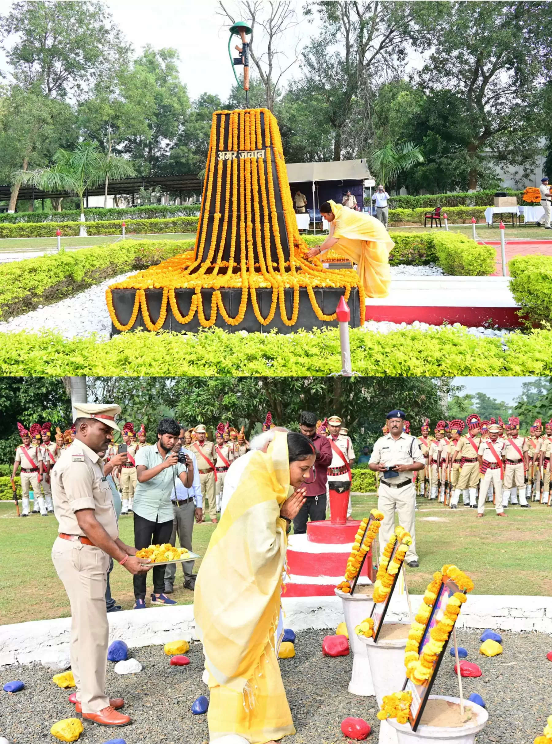 मंत्री लक्ष्मी राजवाड़े ने बलिदानियाें को श्रद्धांजलि दी