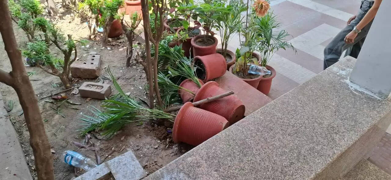 हिसार में इनसो कार्यकर्ताओं का कुलपति कार्यालय पर उग्र प्रदर्शन, गेट तोड़ने का प्रयास