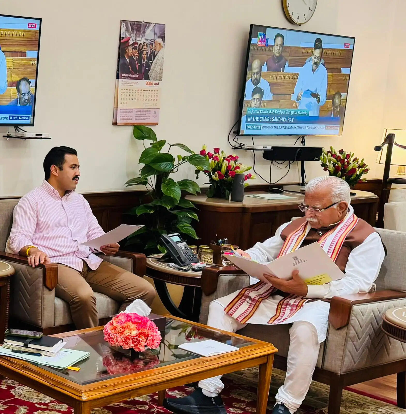 खट्टर से मिले विक्रमादित्य सिंह, शहरी विकास योजनाओं में मांगी केंद्रीय मदद