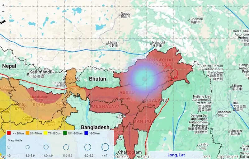 अरुणाचल प्रदेश के पापुम पारे जिला में 3.6 तीव्रता का भूकंप
