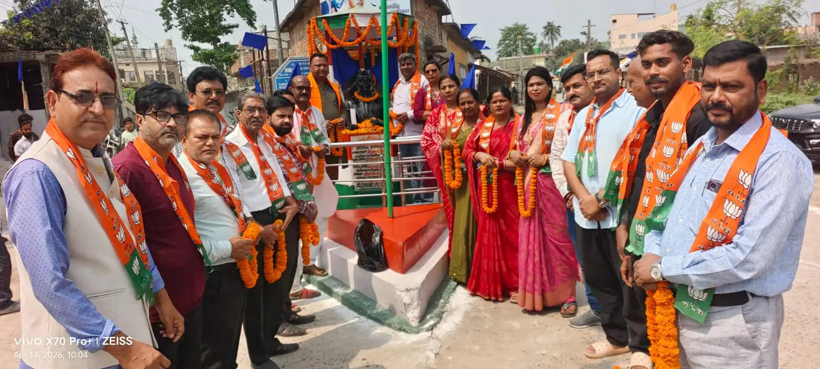 भाजपा कार्यकर्ताओं ने सामाजिक समरसता दिवस के रूप में मनाया अंबेडकर जयंती