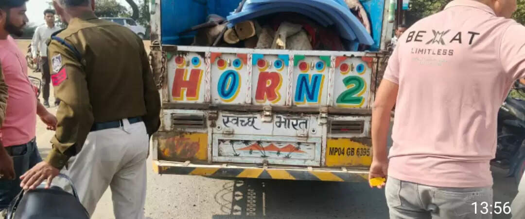 राजगढ़ः पिकअप वाहन से साठ हजार की अवैध सागौन सिल्लियां जब्त,केस दर्ज