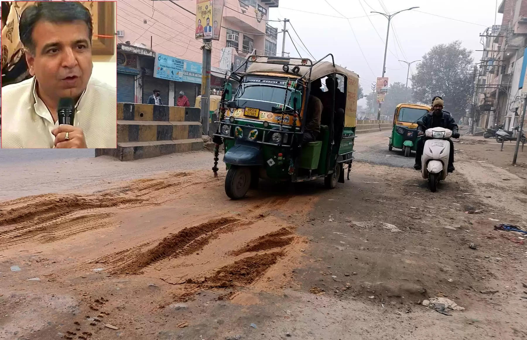 गुरुग्राम में टूटी सडक़ों पर पैच वर्क के नाम पर भी खानापूर्ति: पंकज डावर 