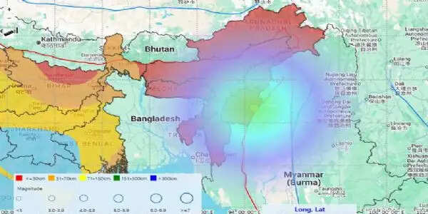 मणिपुर में तीन घंटे में दो बार डोली धरती