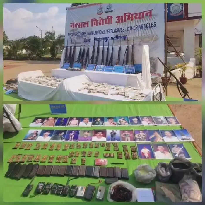 छत्तीसगढ़ में नक्सलियों का बड़ी मात्रा में हथियार और विस्फोटक सहित एक करोड़ नकद बरामद