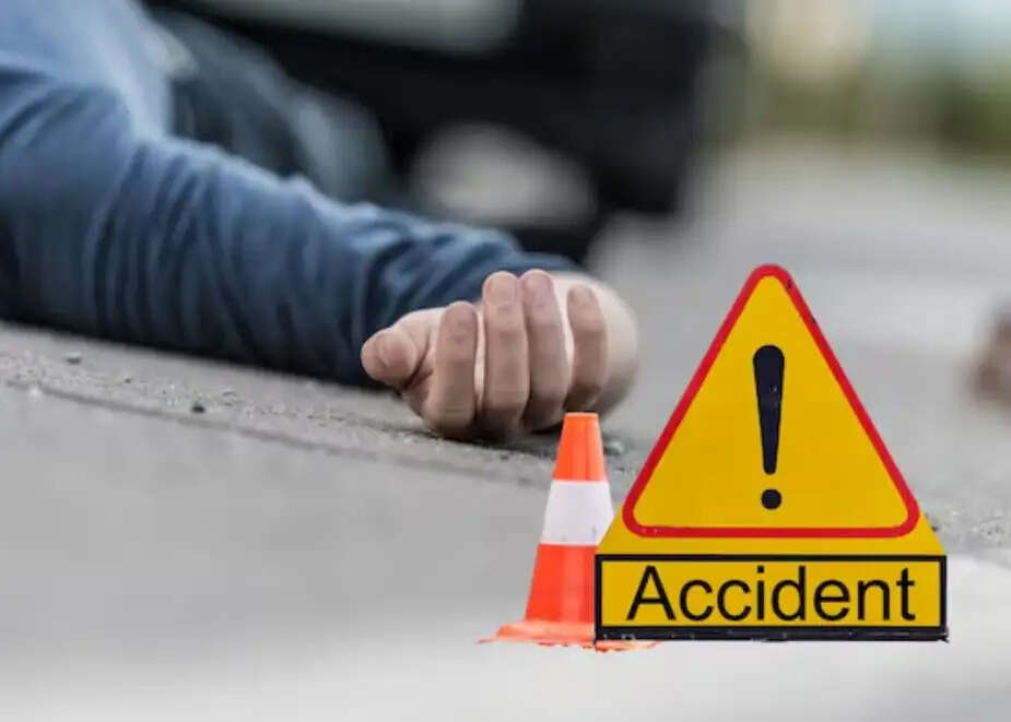 सोनभद्र में सड़क हादसा : बाइक सवार पिता- पुत्र की मौत, पत्नी घायल