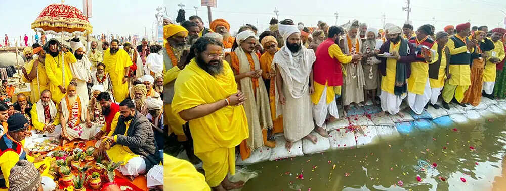 महाकुम्भ प्रयागराज में बीकानेर के श्रद्धालुओं ने निकाली जलयात्रा, सात दिवसीय त्रिवेणी महायज्ञ का हुआ आगाज़