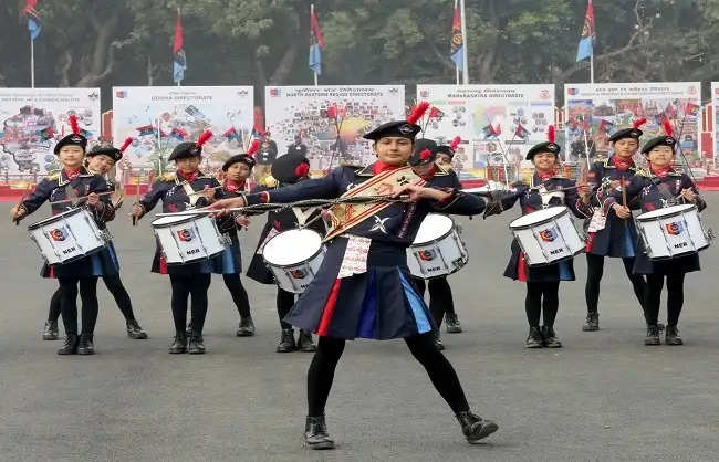 एनसीसी शिविर में पहली बार शामिल हुआ उत्तर पूर्व की 45 लड़कियों का बैंड