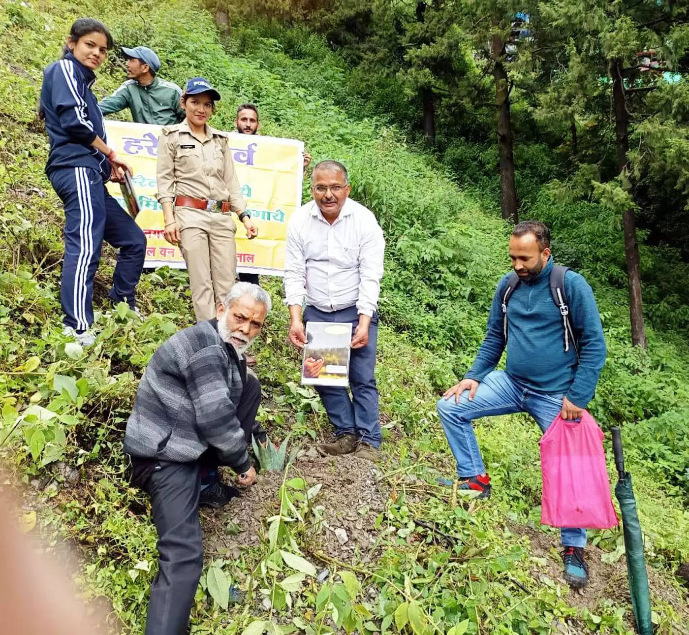 भूस्खलन प्रभावित आल्मा की पहाड़ियों में पौधरोपण अभियान