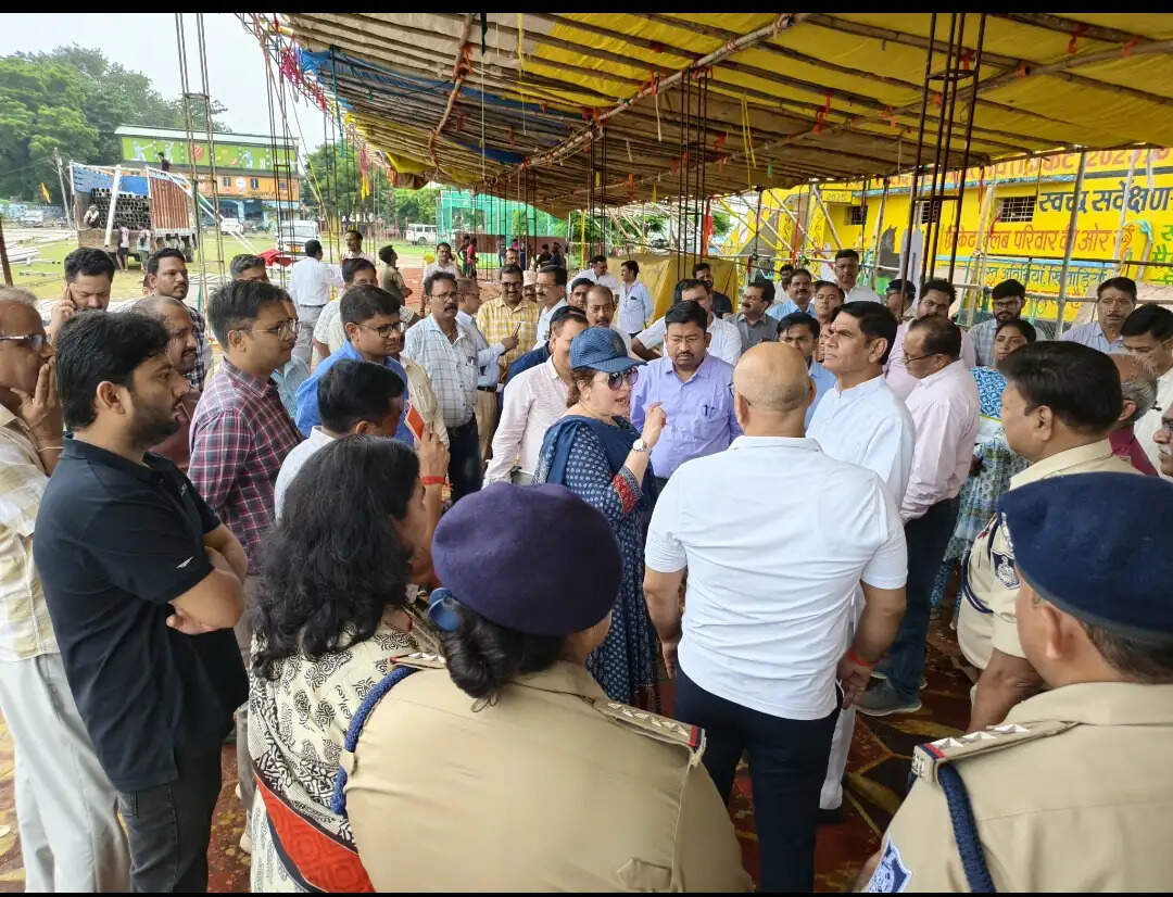 मैहरः मुख्यमंत्री के आगमन को लेकर विधायक, कलेक्टर एवं पुलिस अधीक्षक ने किया स्थल निरीक्षण