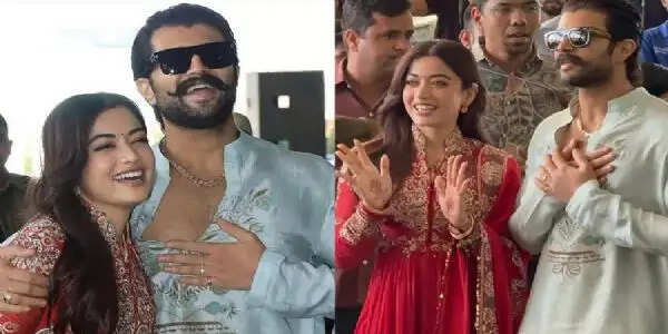 एयरपाेर्ट पर एक-दूजे का हाथ थामे दिखे रश्मिका मंदाना और विजय देवरकाेंडा