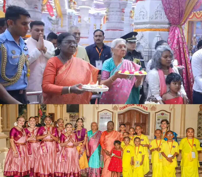 राष्ट्रपति द्रौपदी मुर्मु ने इस्कॉन और प्रेम मंदिर में की पूजा-अर्चना