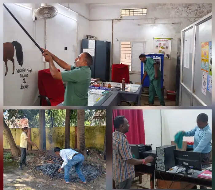 जगदलपुर के संभागीय और क्षेत्रीय कार्यालयों में चला व्यापक स्वच्छता अभियान