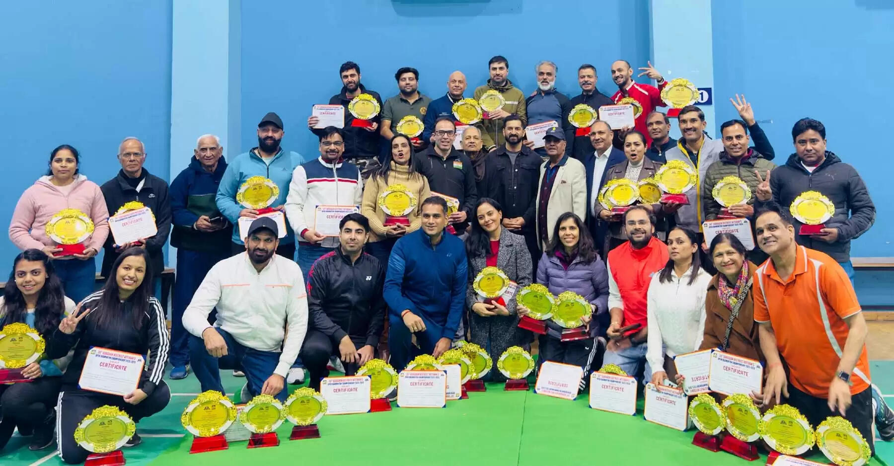 गुरुग्राम: बैडमिंटन चैंपियनशिप में विजय बेहड़ा लगातार तीसरी बार बने चैंपियन