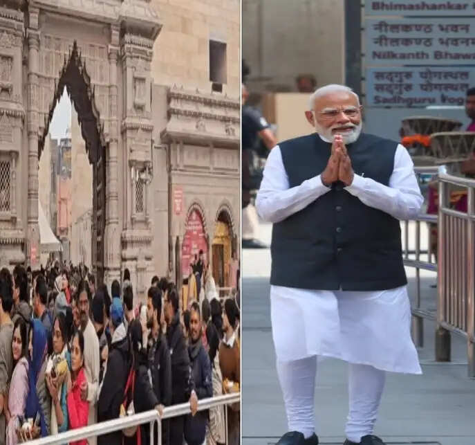 प्रधानमंत्री दौरे के बाद श्री काशी विश्वनाथ मंदिर में दर्शन पूजन करने वाले श्रद्धालुओं की बढ़ी भीड़