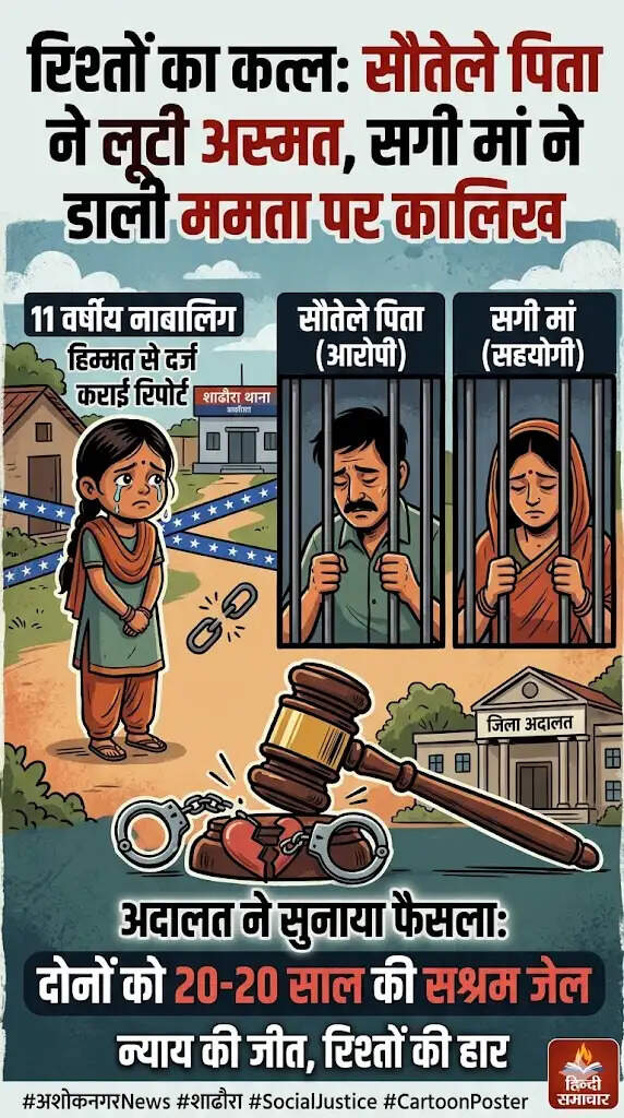 रिश्तों का कत्ल: सौतेले पिता ने किया दुष्कर्म, मां ने दिया साथ, दोनों को 20-20 साल की सजा