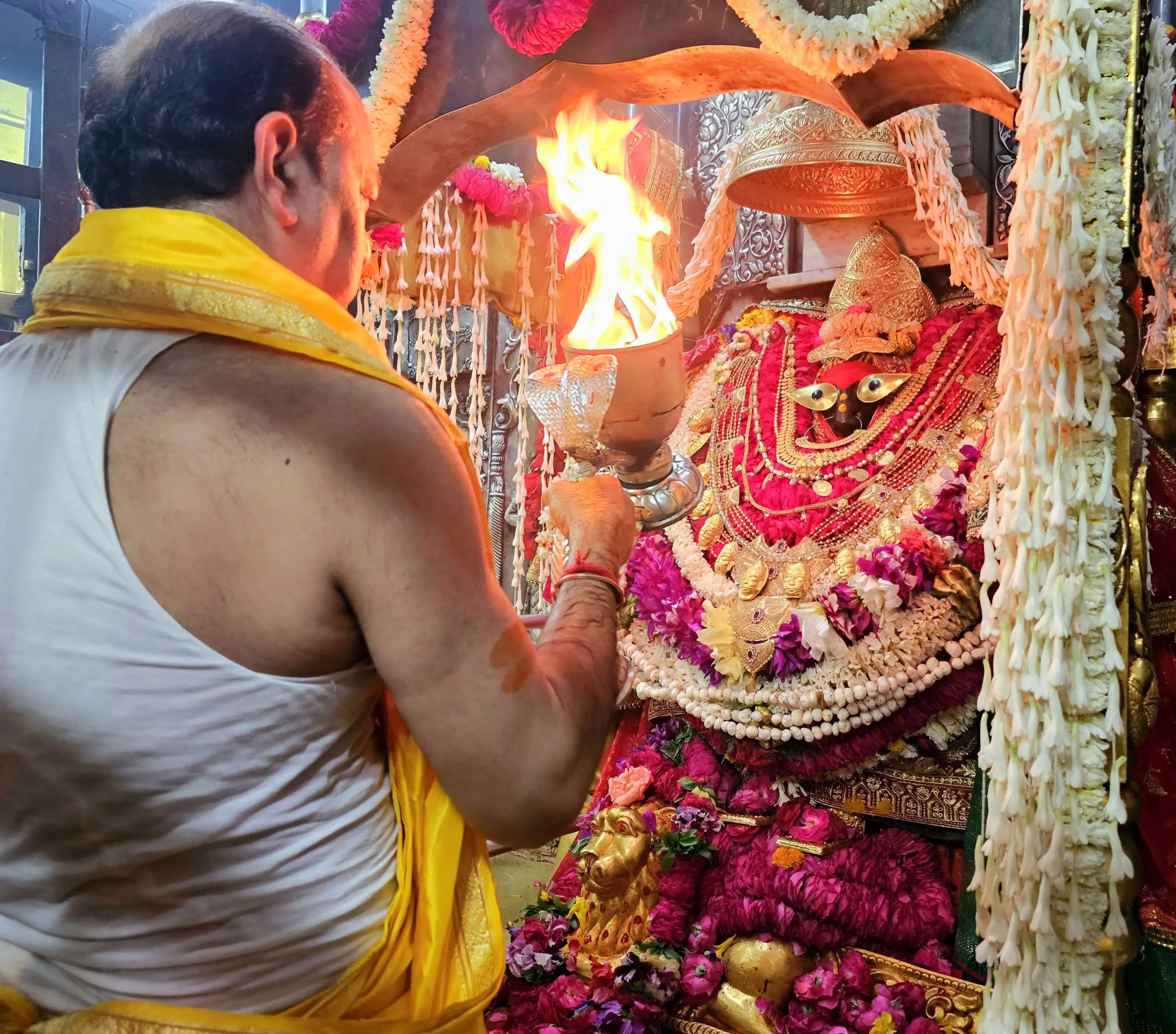 माता की चौखट पर श्रद्धा से झुके शीश, ब्रह्मचारिणी स्वरूप के दर्शन को उमड़े श्रद्धालु