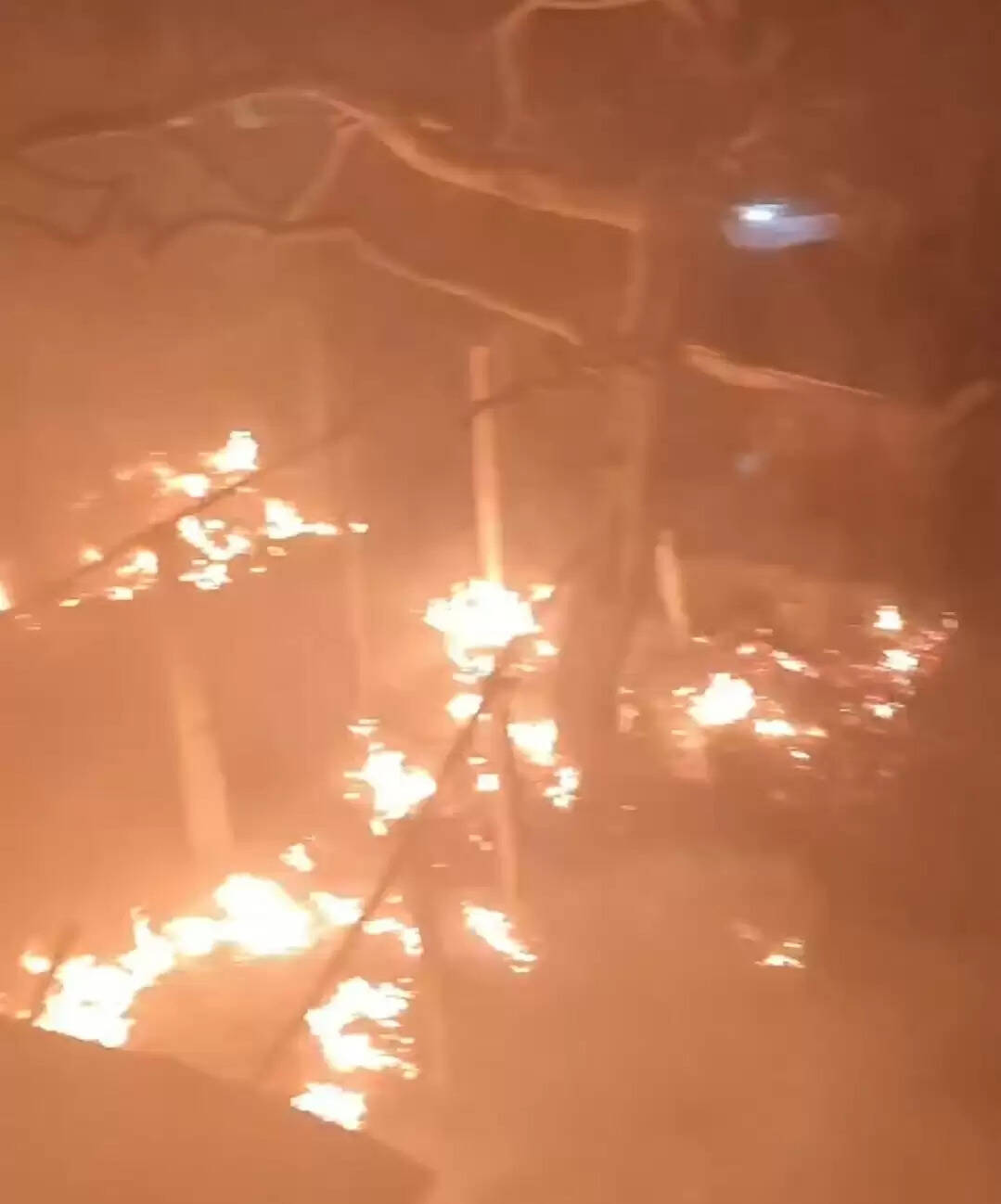 प्रसिद्ध अम्बिका भवानी मंदिर के पास लगी भीषण आग