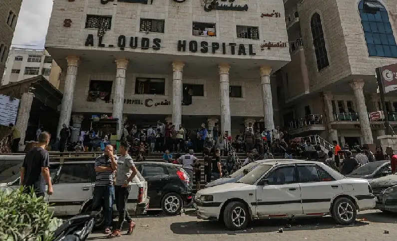 गाजा में अल शिफा और अल कुद्स अस्पताल के आसपास घमासान