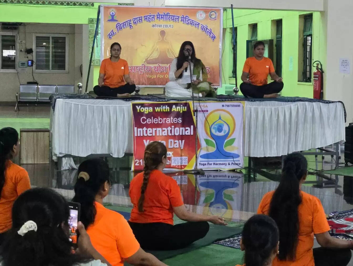 कोरबा जिले में सभी नगरीय निकायों, जनपदों व ग्राम पंचायतों में किया गया योगाभ्यास