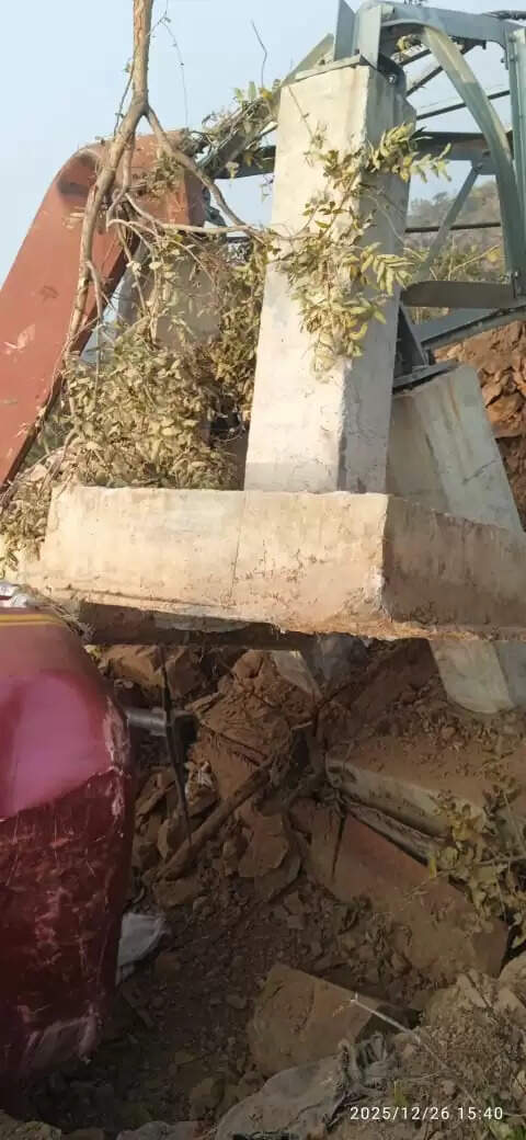 ट्रायल के दौरान धराशाई हुआ रोहतासगढ़ रोपवे