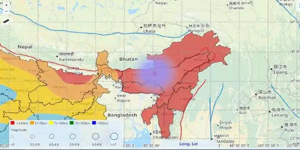 असम के दरंग जिला में कांपी धरती, भूकंप की तीव्रता रही 3.5