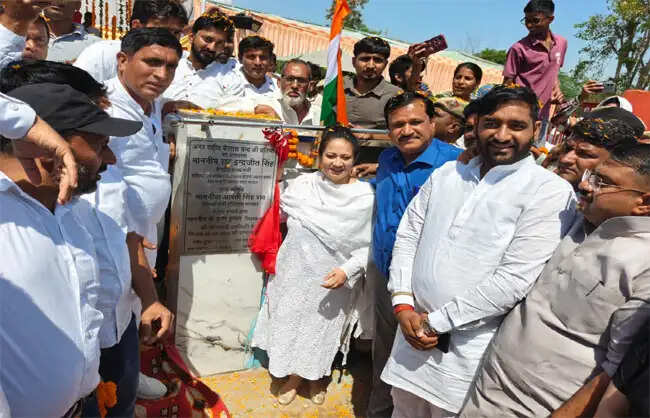 रेवाड़ीः स्वास्थ्य मंत्री ने शहीद की प्रतिमा का किया अनावरण