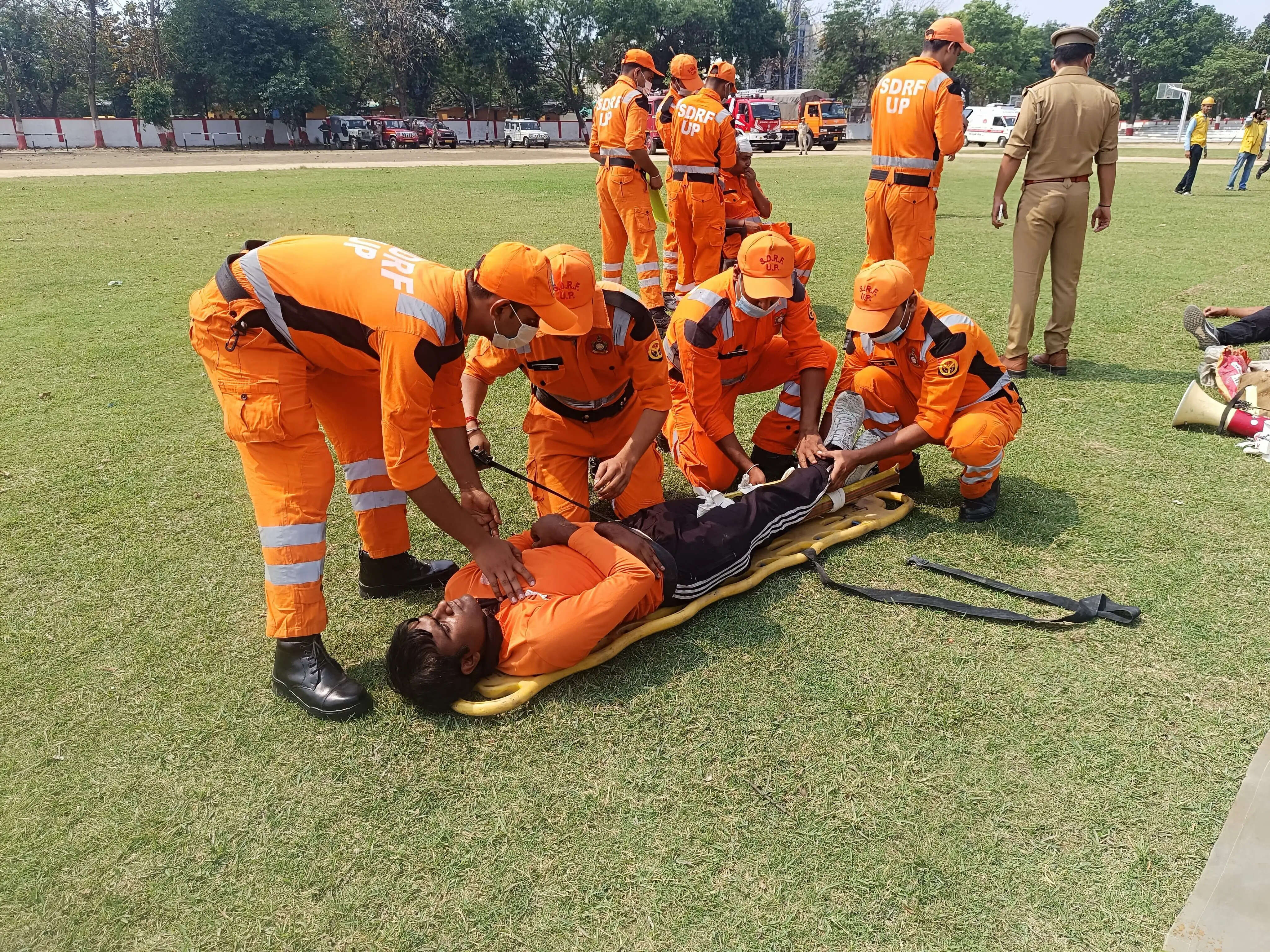 मुरादाबाद में सिविल डिफेंस मॉक ड्रिल का किया गया अभ्यास