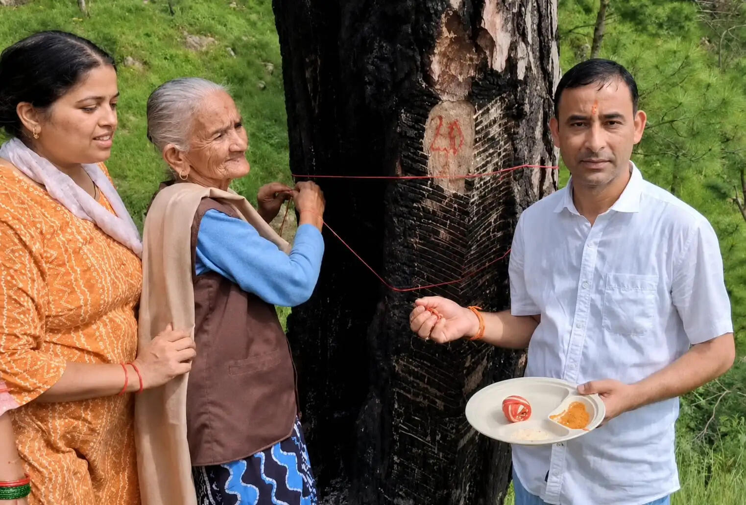 फायर लाइन के नाम पर अदवाणी&nbsp;के&nbsp;जंगलाें&nbsp;में&nbsp;पेड़ों के कटान का&nbsp;विराेध&nbsp;शुरू