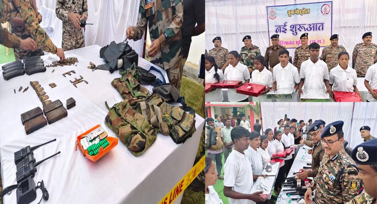 छत्तीसगढ़ के गरियाबंद में 45 लाख के इनामी नौ नक्सलियों ने किया आत्मसमर्पण