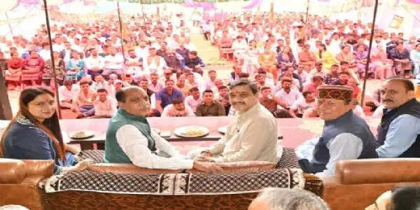 सिरमौर में जयराम ठाकुर का कांग्रेस सरकार पर निशाना, बाेले - किशाऊ बांध परियोजना माेदी सरकार की देन