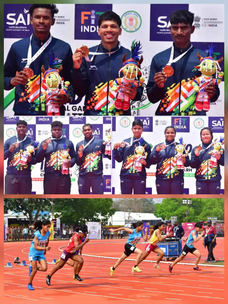 खेलो इंडिया ट्राइबल गेम्स के दूसरे दिन एथलीटों ने दिखाया दमखम