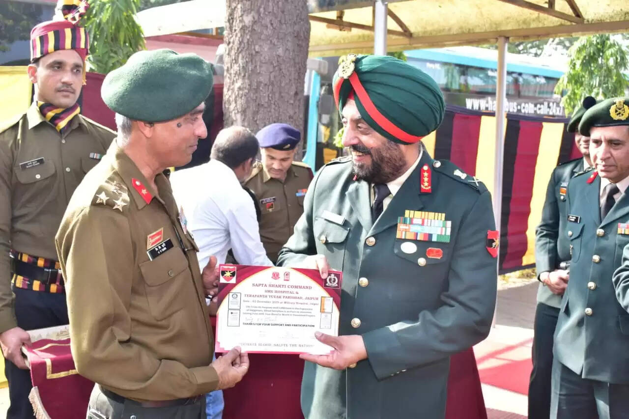 आर्मी डे :मिलिट्री हॉस्पिटल जयपुर में 572 यूनिट रक्तदान