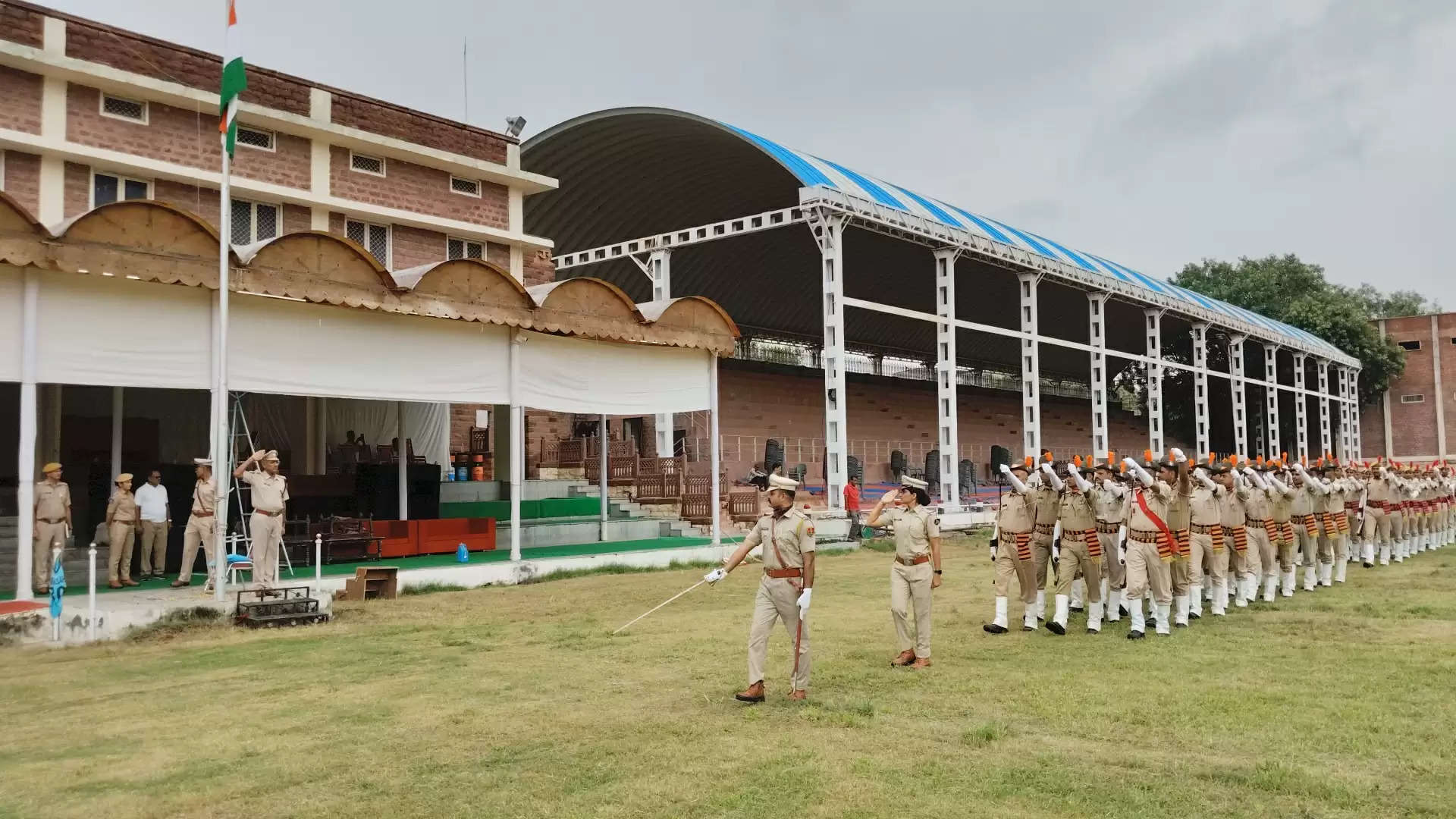 स्वतंत्रता दिवस समारोह की फुल ड्रेस रिहर्सल की