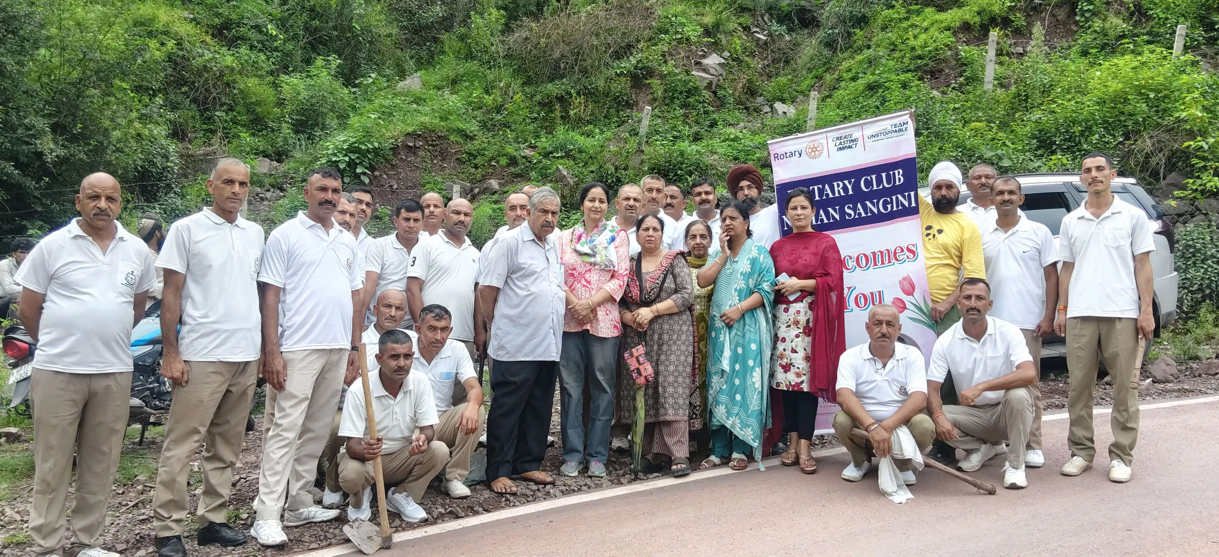 नाहन क्षेत्र में&nbsp; जापानी मियावाकी तकनीक से बरमन में महकेगा मिनी जंगल, रोटरी क्लब संगिनी ने रोपे 100 स्थानीय पौधे