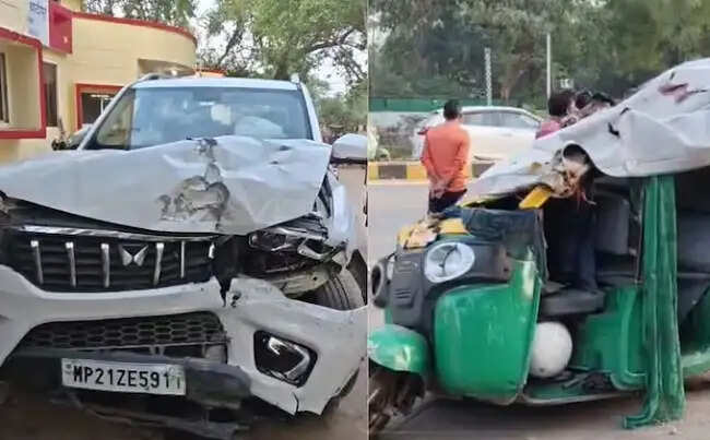 (अपडेट) मप्र के ग्वालियर में स्कॉर्पियो की टक्कर से ऑटो सवार एक ही परिवार के 5 लोगों की मौत