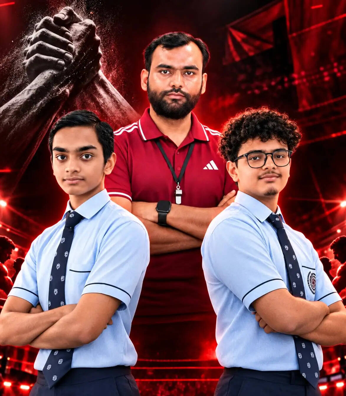 मुरादाबाद के देव और यथार्थ सूद राष्ट्रीय आर्म रेसलिंग प्रतियोगिता के लिए चयनित