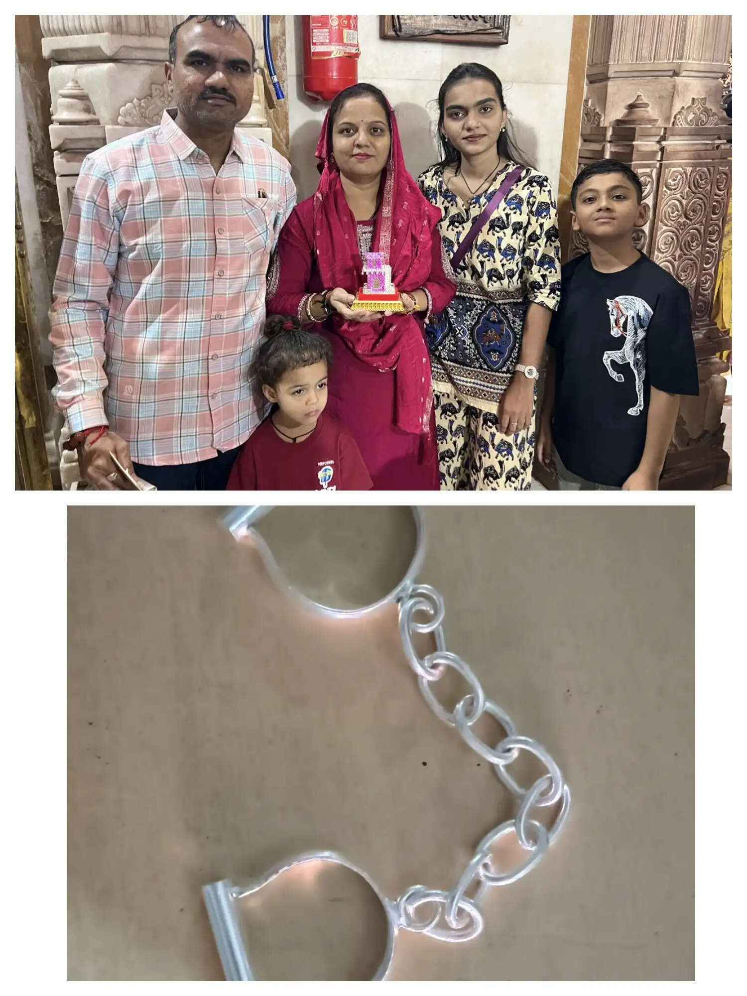 हाथ में हथकड़ी लगने से बचा तो चढ़ाई चांदी की हथकड़ी, एक भक्त ने चढ़ाया मकान