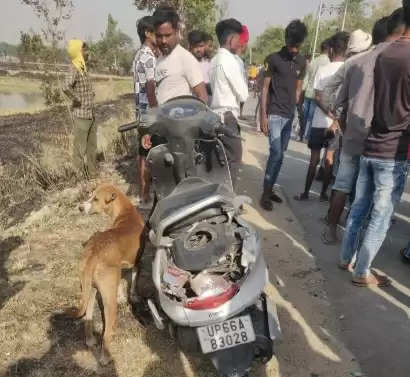 आज़मगढ़ में ट्रैक्टर-ट्राली की चपेट में आने से स्कूटी सवार युवक की मौत